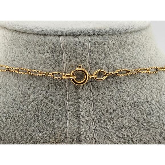 Vintage Cameo Pendant Necklace Gold Tone Profile w/Black Victorian Revival 24in - Picture 7 of 8